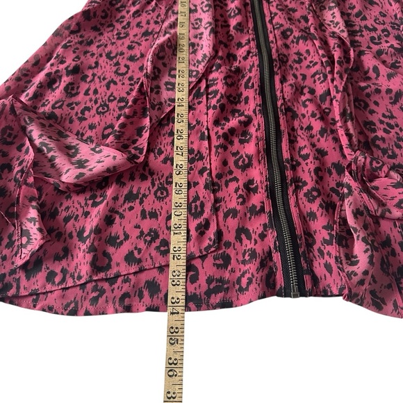 ALL SAINTS JADA LEOPARD ROAR PRINT PINK SIZE SMALL - Picture 14 of 15